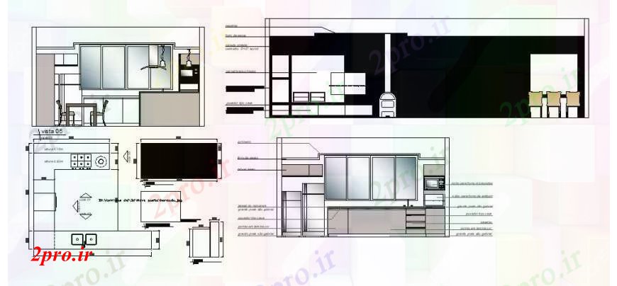 دانلود نقشه ساختمان اداری - تجاری - صنعتی طرحی فضای اداری و نما 8 در 10 متر (کد112610)