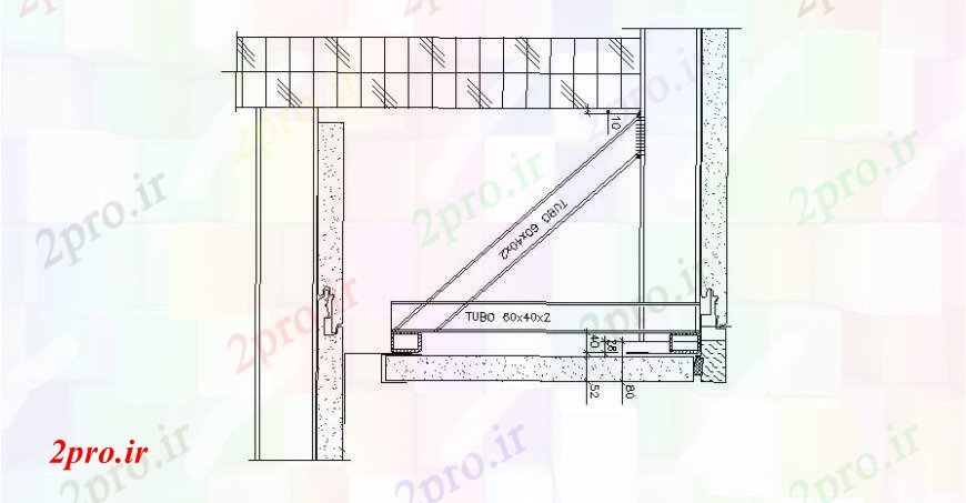 دانلود نقشه جزئیات ساخت و ساز پایه و اساس لوله در نظر ساخت و ساز (کد112621)