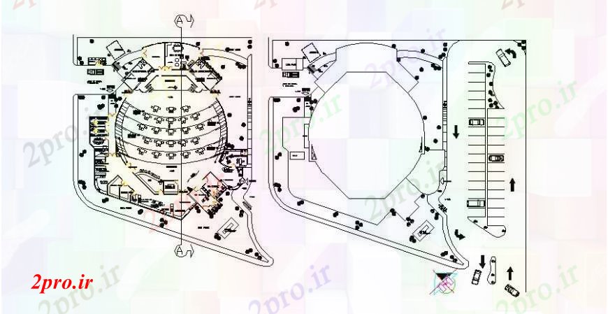 دانلود نقشه  ساختمان دولتی ، سازمانی طرحی گالری هنر (کد112643)