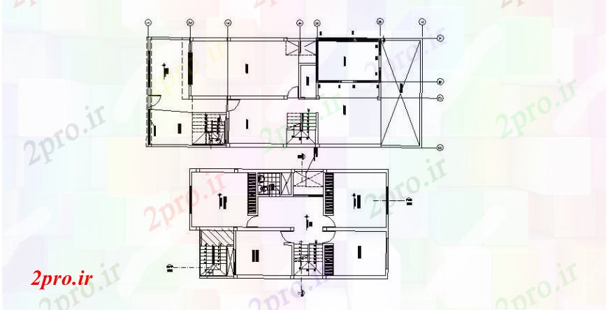 دانلود نقشه جزئیات ساخت و ساز پله دیوار ها و  ستون در طرحی  (کد112668)