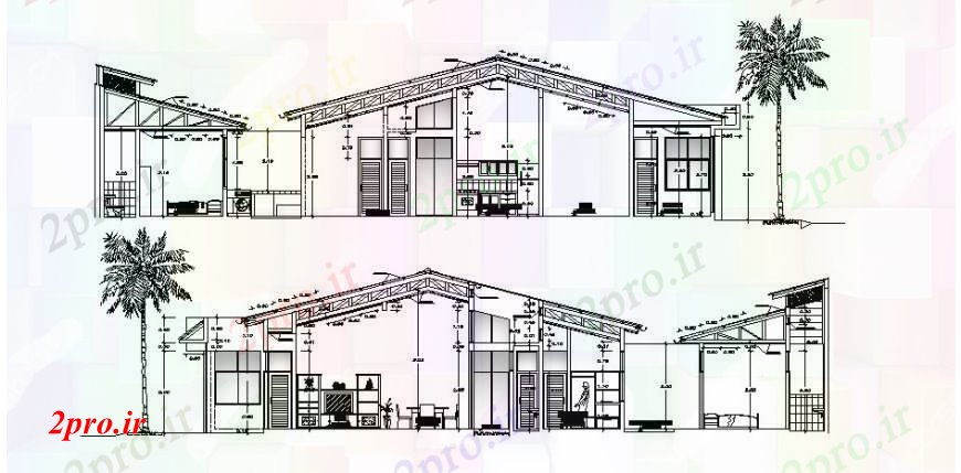 دانلود نقشه مسکونی  ، ویلایی ، آپارتمان  نما و مختلف  بخش محور منطقه محل اقامت  (کد112696)