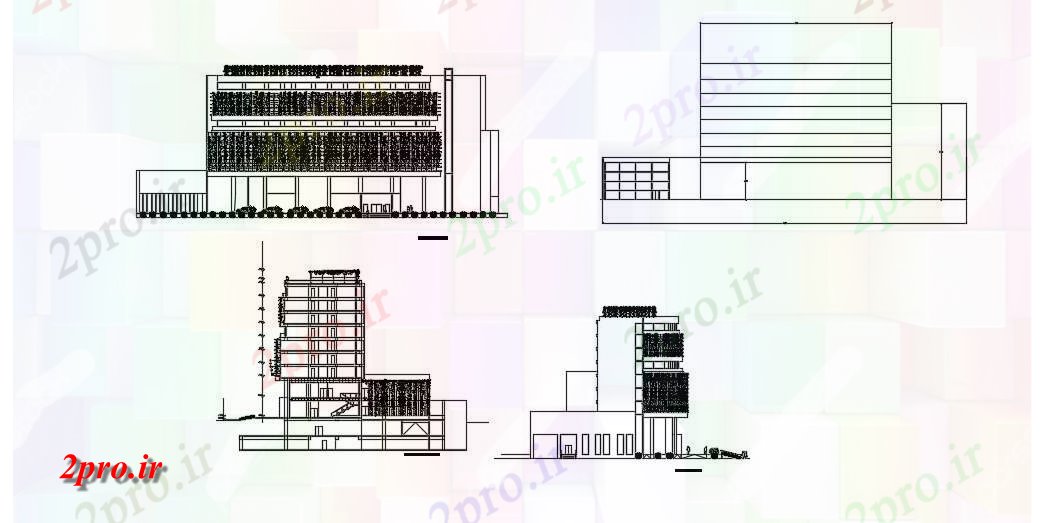 دانلود نقشه هتل - رستوران - اقامتگاه  هتل نمای (کد112708)