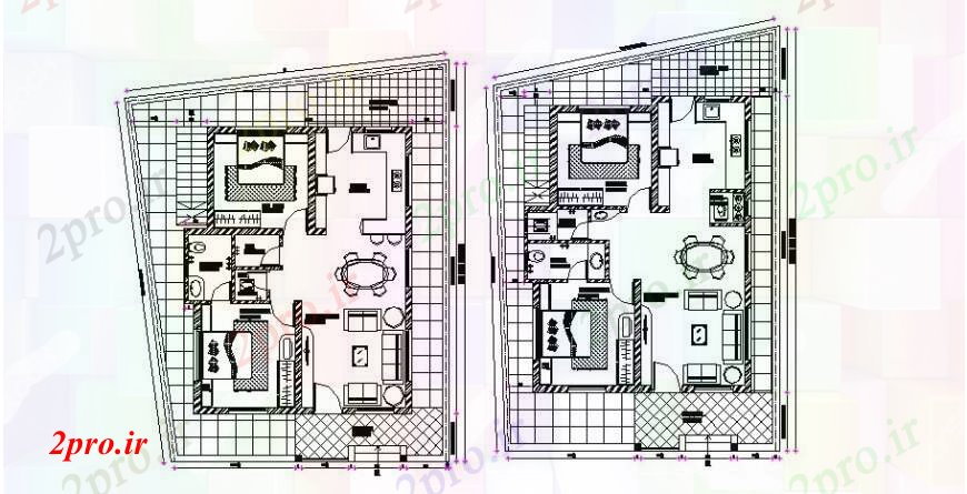 دانلود نقشه مسکونی ، ویلایی ، آپارتمان طرحی طبقه از خانه 7 در 12 متر (کد112722)