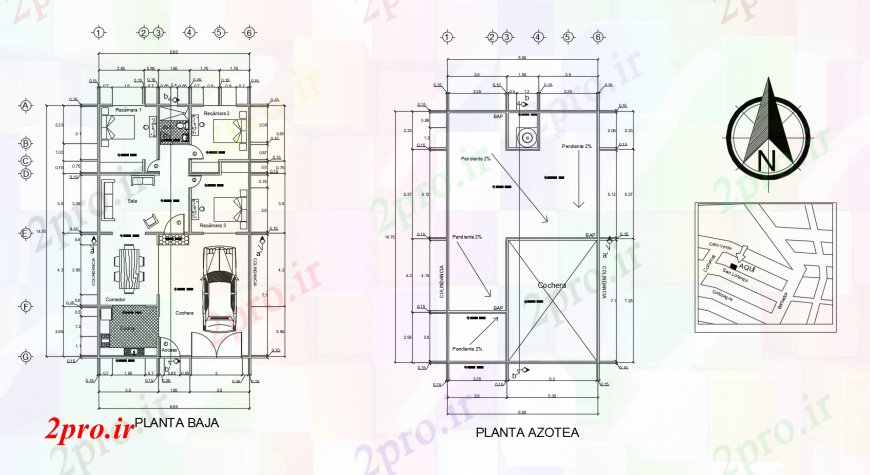 دانلود نقشه مسکونی ، ویلایی ، آپارتمان طبقه اول و نقشه پوشش طراحی جزئیات از خانه مسکونی 9 در 15 متر (کد112803)