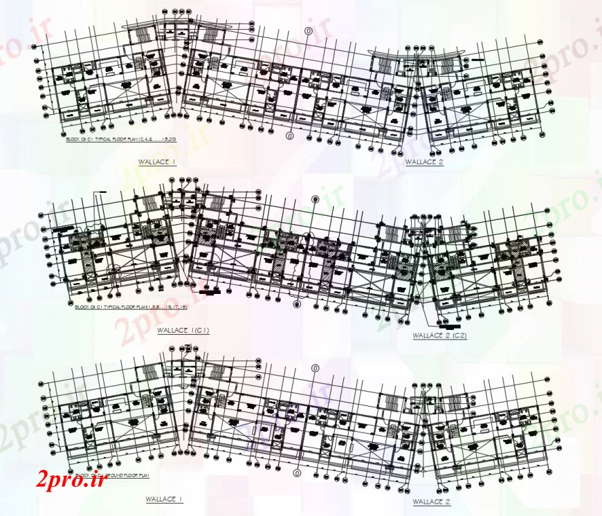 دانلود نقشه مسکونی  ، ویلایی ، آپارتمان  پنج BHK طرحی طبقه دوبلکس  توزیع طراحی جزئیات  (کد112805)