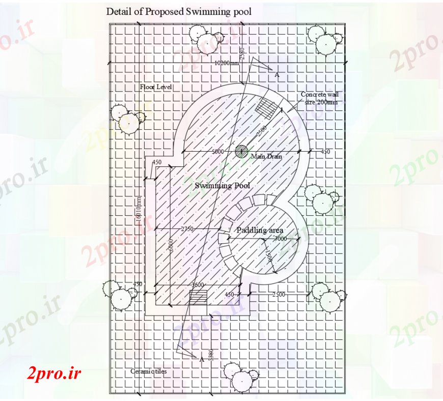 دانلود نقشه ورزشگاه ، سالن ورزش ، باشگاه شخصی شنا طرحی معماری طرح 6 در 7 متر (کد112858)