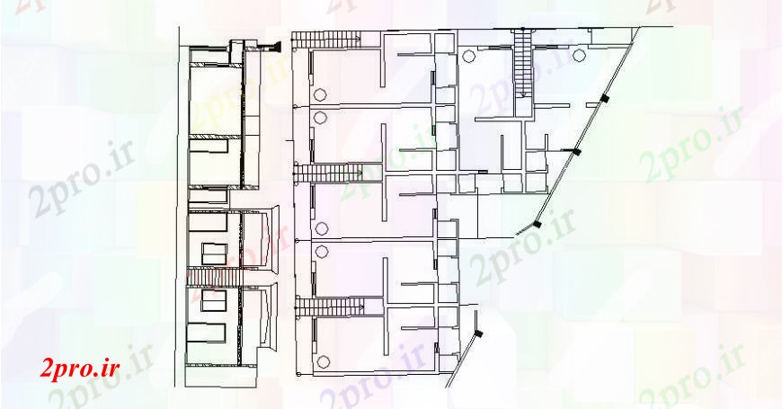 دانلود نقشه مسکونی ، ویلایی ، آپارتمان طرحی از طرحی مسکن در اتوکد 18 در 18 متر (کد112868)