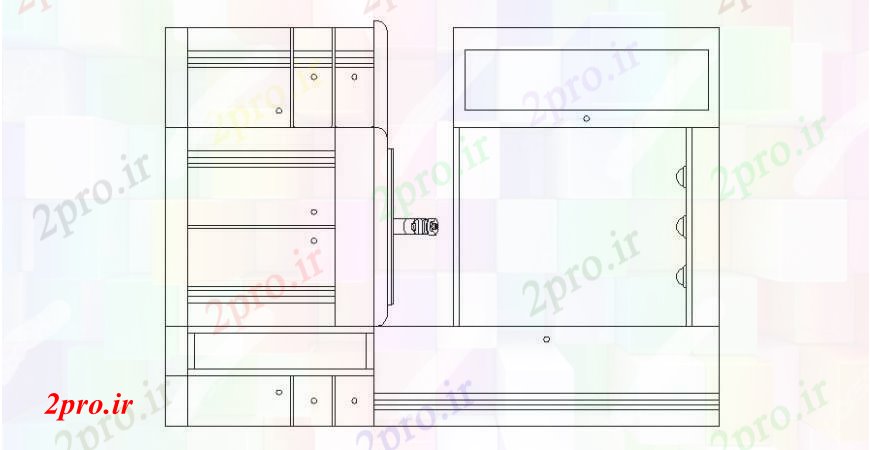 دانلود نقشه بلوک مبلمان سرویس بهداشتی - دستشویی و حمام مبلمان نما (کد112876)