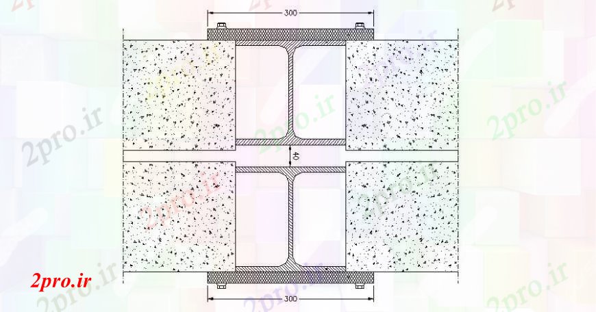 دانلود نقشه جزئیات پله و راه پله  نما بلوک ستون با نمای ساخت و ساز (کد112990)