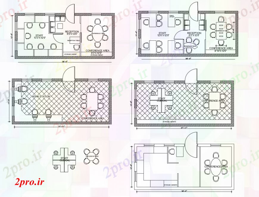 دانلود نقشه ساختمان اداری - تجاری - صنعتی کانن طرحی طبقه اداری و طراحی های 16 در 35 متر (کد113000)