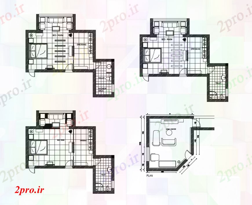 دانلود نقشه حمام مستر جزئیات طرحی مجلس طرحی اتاق خواب با مبلمان  (کد113106)