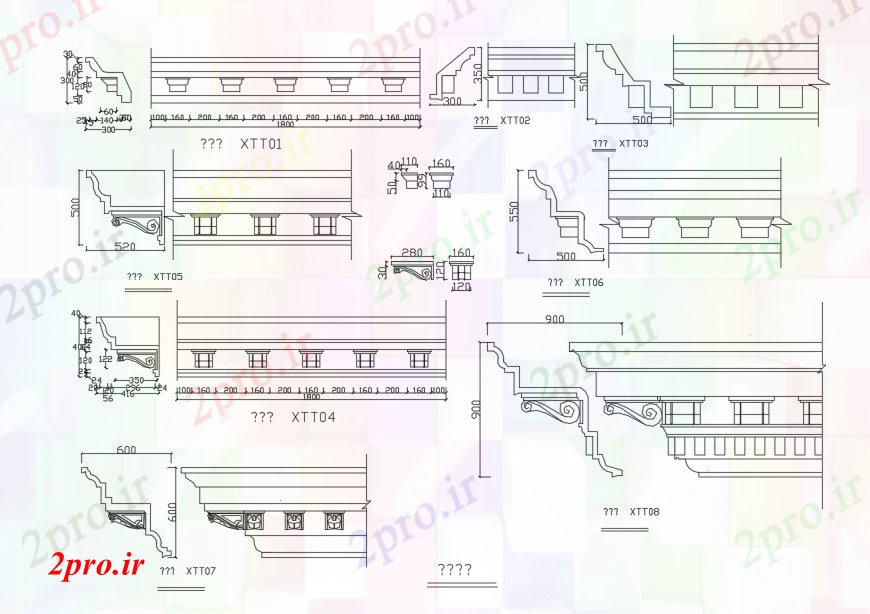 دانلود نقشه بلوک ، آرام ، نماد پیش امدگی لبه بام خلاق اروپا بلوک  (کد113118)