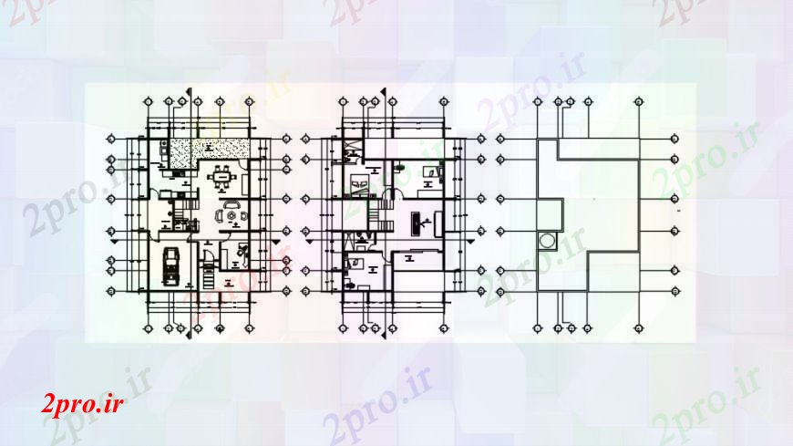 دانلود نقشه مسکونی ، ویلایی ، آپارتمان طرحی خانه اتوکد 10 در 15 متر (کد113205)