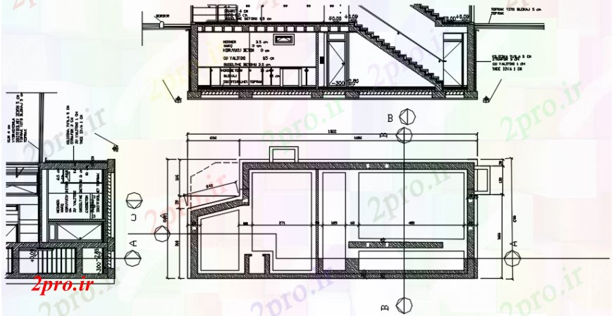 دانلود نقشه جزئیات ساخت و ساز طرحی و نما طرحی اولیه با مساحت بتن  (کد113264)