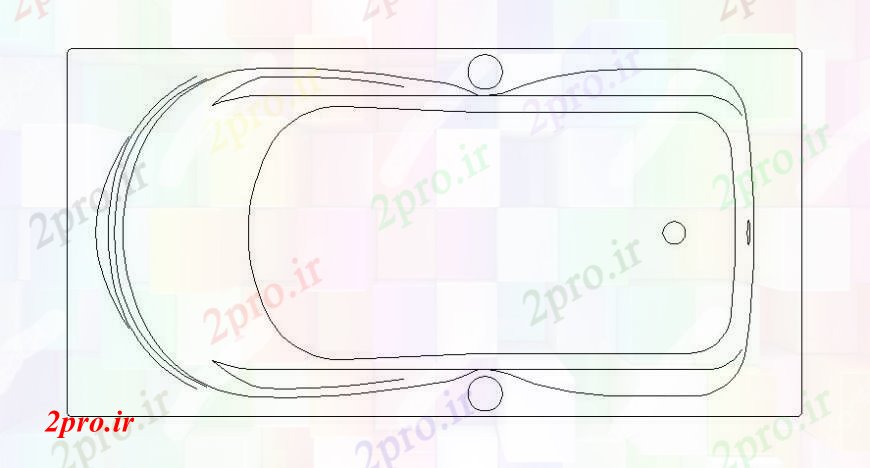 دانلود نقشه بلوک های بهداشتی طراحی  دو بعدی  از جزئیات حمام وان بلوک بهداشتی   (کد113334)