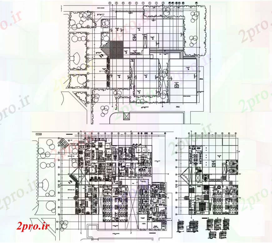 دانلود نقشه بیمارستان - درمانگاه - کلینیک بیمارستان عمومی طرحی طبقه توزیع طراحی جزئیات 78 در 86 متر (کد113447)