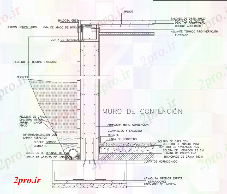 دانلود نقشه جزئیات ساخت و ساز ایست اتصال دیوار و  ساختار سازنده طراحی جزئیات (کد113465)