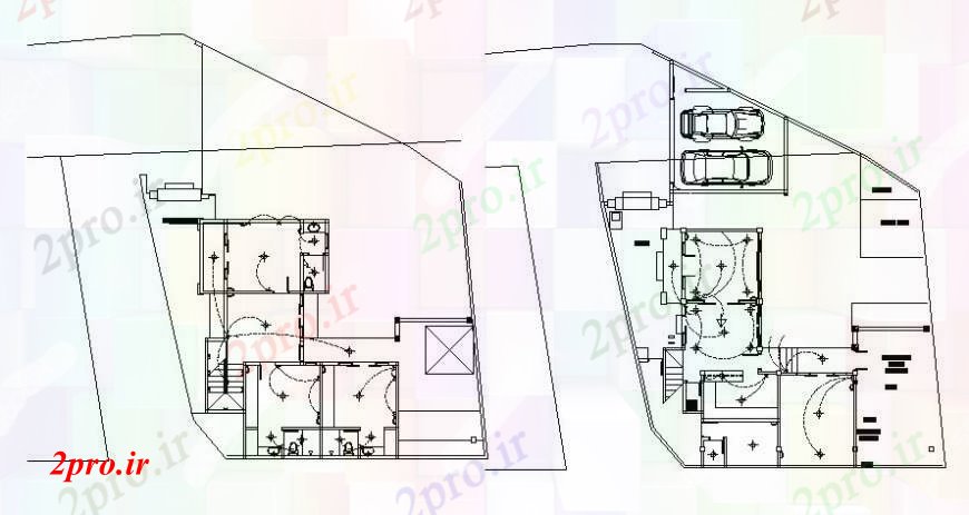 دانلود نقشه طراحی داخلی نصب و راه اندازی برق برنامه کاری دو بعدی در خانه به softwrae 13 در 21 متر (کد113527)