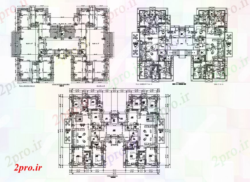 دانلود نقشه مسکونی ، ویلایی ، آپارتمان طرحی پایه طبقه و الکتریکی جزئیات طراحی برای آپارتمان ساخت و ساز 23 در 28 متر (کد113534)