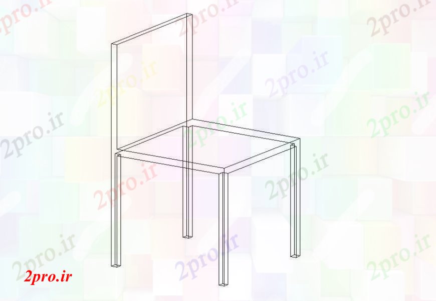 دانلود نقشه بلوک مبلمان نما مقطعی مقابل chiar (کد113540)