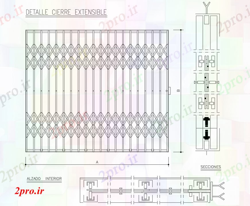 دانلود نقشه جزئیات طراحی در و پنجره  نما دروازه اصلی و نصب و راه اندازی (کد113562)