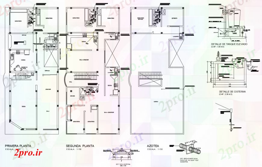 دانلود نقشه حمام مستر نصب و راه اندازی و لوله کشی بهداشتی جزئیات تمام طبقه از خانه مسکونی 8 در 20 متر (کد113623)