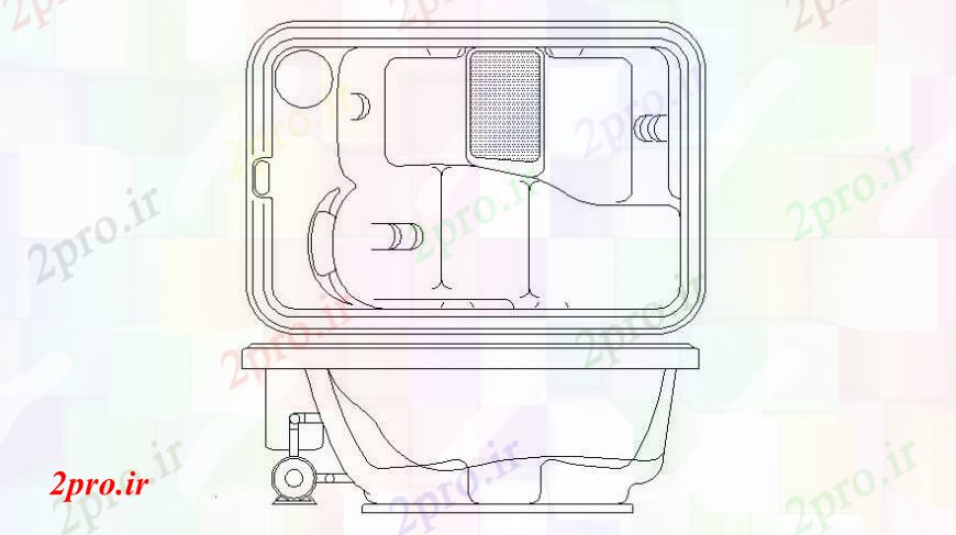 دانلود نقشه بلوک های بهداشتی حمام حمام وان نقشه های طراحی  دو بعدی   نما  (کد113653)