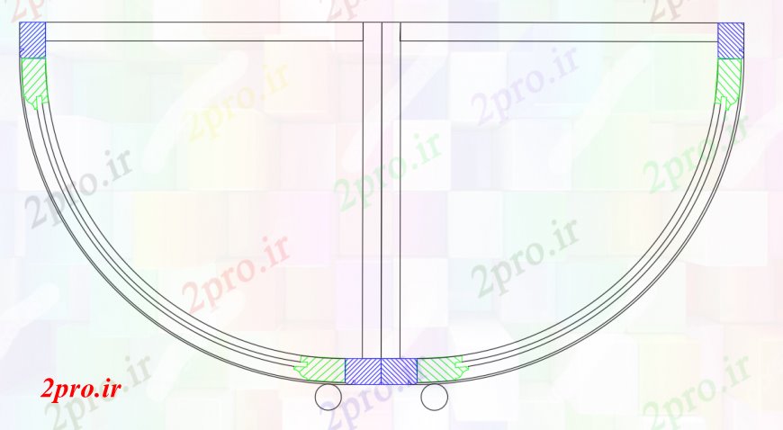 دانلود نقشه جزئیات طراحی در و پنجره  درب باز نماد عمارت جزئیات نشیمن (کد113694)