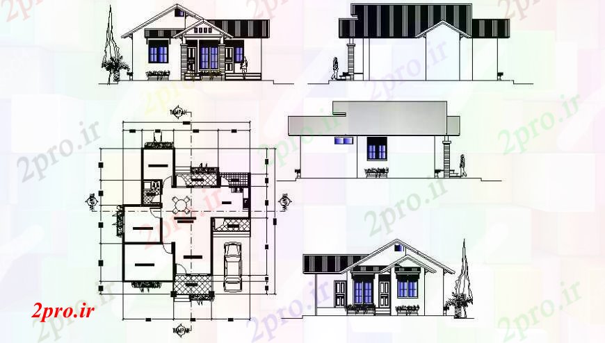 دانلود نقشه مسکونی  ، ویلایی ، آپارتمان  طراحی مسکن جزئیات طرحی آپارتمان   و نما (کد113708)