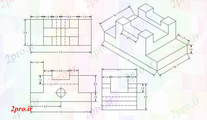 دانلود نقشه بلوک های مکانیکی ماشین آلات واحد مکانیک طراحی نما  دو بعدی   (کد113719)