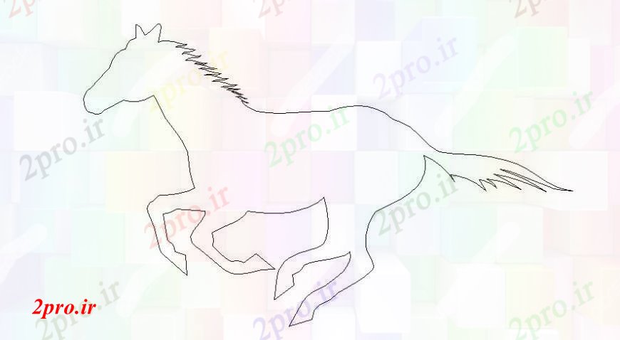 دانلود نقشه بلوک حیوانات نقشه های دو بعدی   اسب   اتوکد نما (کد113721)