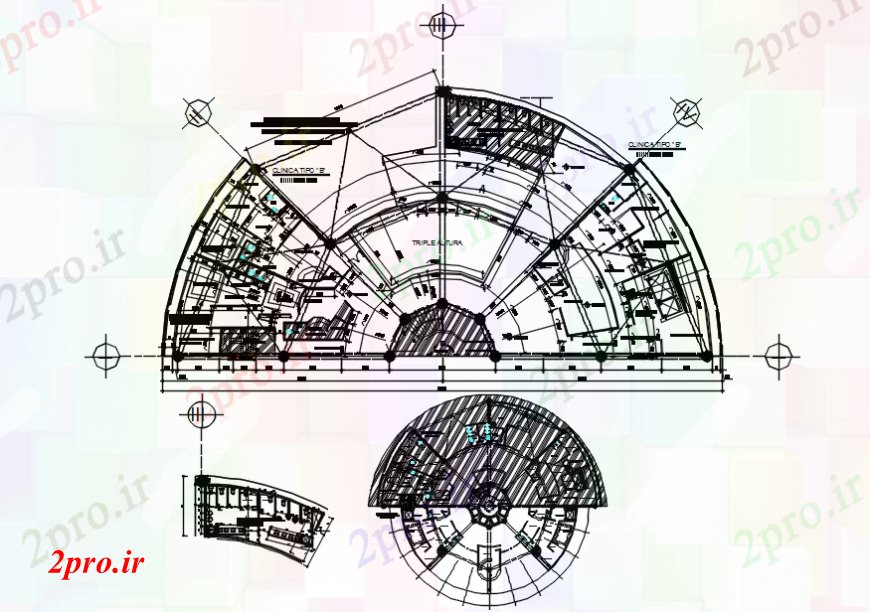 دانلود نقشه بیمارستان - درمانگاه - کلینیک طرحی طبقه پنجم درمانگاه نوع B 26 در 52 متر (کد113723)