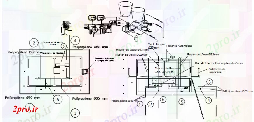 دانلود نقشه جزئیات لوله کشی گاز و آب داغ خط شبکه با جزئیات آب سرد  (کد113760)