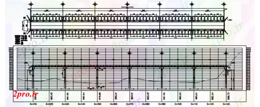 دانلود نقشه طراحی جزئیات ساختار ساختار طرحی راه آهن و نما (کد113777)