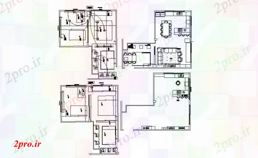 دانلود نقشه مسکونی ، ویلایی ، آپارتمان طرحی مسکونی طرحی خانه، آشپزخانه طرحی و نصب و راه اندازی الکتریکی طراحی جزئیات 9 در 11 متر (کد113787)