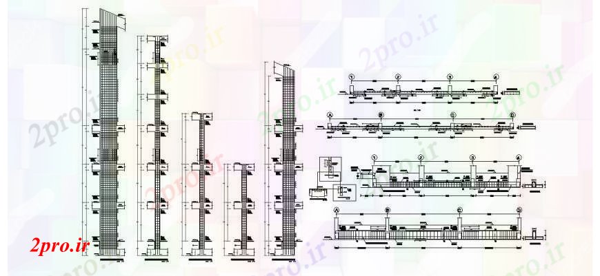 دانلود نقشه طراحی جزئیات ساختار پرتو پایه و اساس و ساخت و ساز  (کد113793)