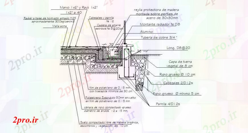 دانلود نقشه جزئیات ساخت و ساز دیوار  ساخت و ساز تابشی طراحی جزئیات  (کد113822)