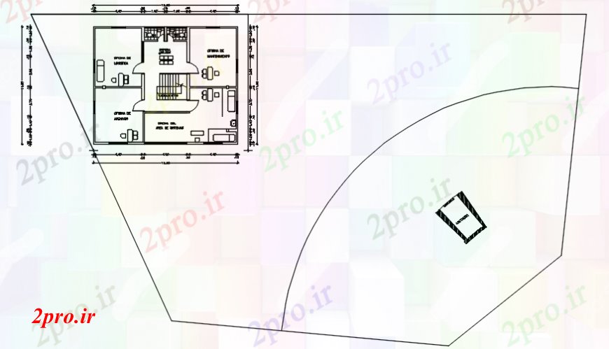 دانلود نقشه بیمارستان - درمانگاه - کلینیک طرحی معماری از طبقه پنجم 32 در 59 متر (کد113826)