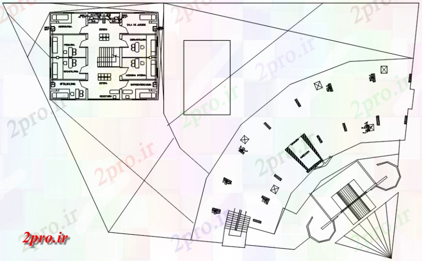 دانلود نقشه بیمارستان - درمانگاه - کلینیک طبقه همکف طرحی کلینیک نظر معماری 32 در 59 متر (کد113839)