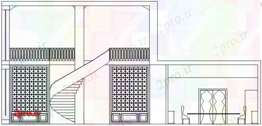 دانلود نقشه هتل - رستوران - اقامتگاه مقابل هتل 11 در 18 متر (کد113852)