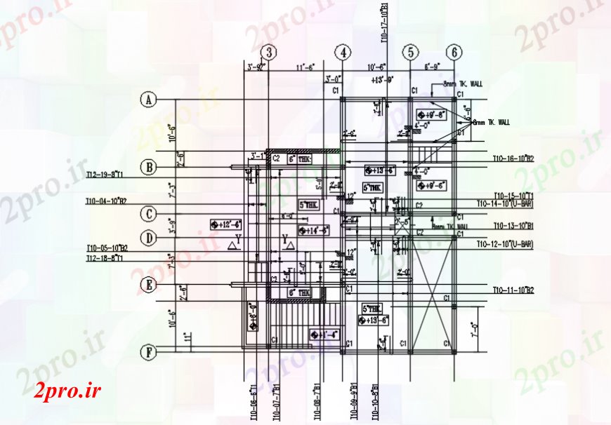 دانلود نقشه جزئیات ساخت و ساز اولین طرحی دال کف (کد113858)