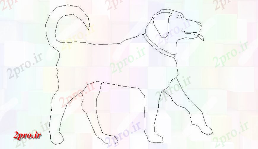 دانلود نقشه بلوک حیوانات سگ حیوان خانگی  دو بعدی  طراحی  های حیوانات   (کد113908)