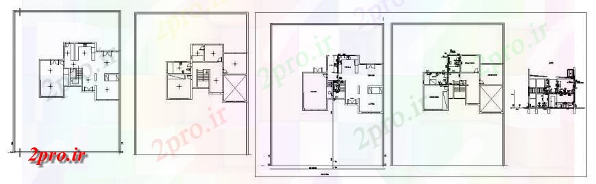 دانلود نقشه مسکونی ، ویلایی ، آپارتمان قابسازی ساختار طرحی و بهداشتی نصب و راه اندازی طراحی جزئیات از خانه های متعدد 9 در 14 متر (کد113918)