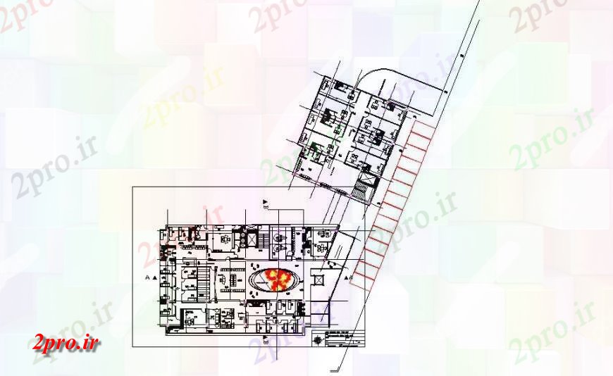 دانلود نقشه بیمارستان -  درمانگاه -  کلینیک بیمارستان منطقه توزیع کف طرحی های (کد113930)