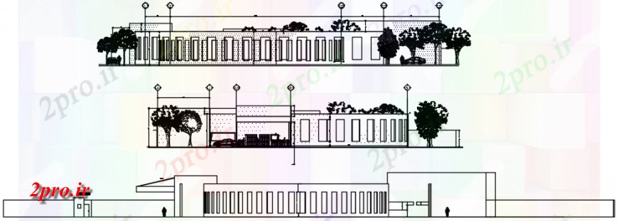 دانلود نقشه هتل - رستوران - اقامتگاه  نما هتل (کد113971)