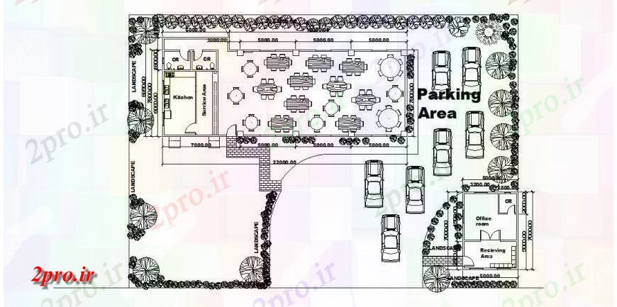 دانلود نقشه هتل - رستوران - اقامتگاه معماری توزیع طراحی جزئیات رستوران محلی 8 در 22 متر (کد113999)