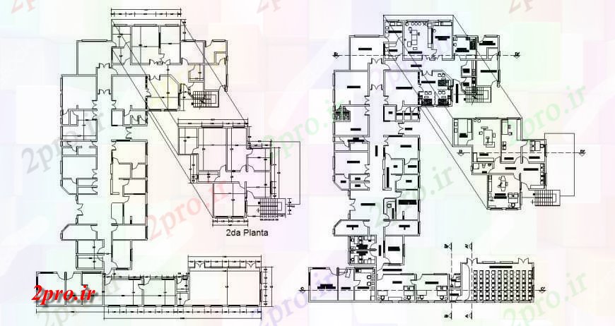 دانلود نقشه ساختمان اداری - تجاری - صنعتی طرحی طبقه دفتر شرکت و فریم طرح (کد114002)