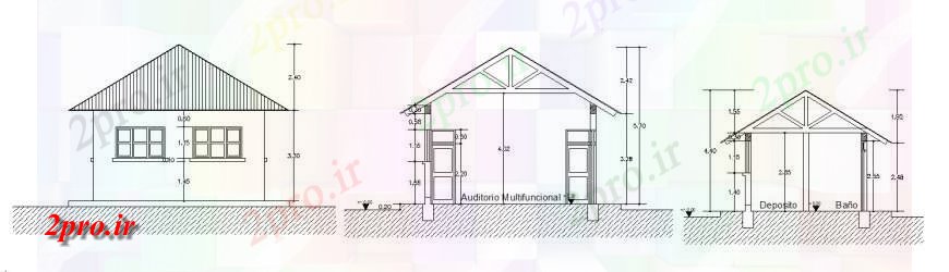 دانلود نقشه مسکونی  ، ویلایی ، آپارتمان  گارد نما خانه و بخش  (کد114009)