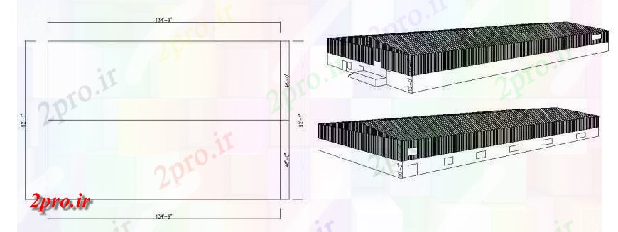 دانلود نقشه کارخانه صنعتی  ، کارگاه پیش ساخته جزئیات دادگاه سازنده انبار صنعتی  ساخت و ساز (کد114033)