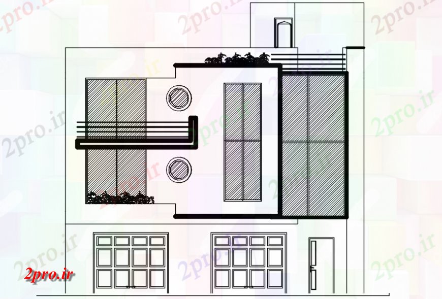 دانلود نقشه مسکونی ، ویلایی ، آپارتمان بخش مسکن 11 در 12 متر (کد114053)